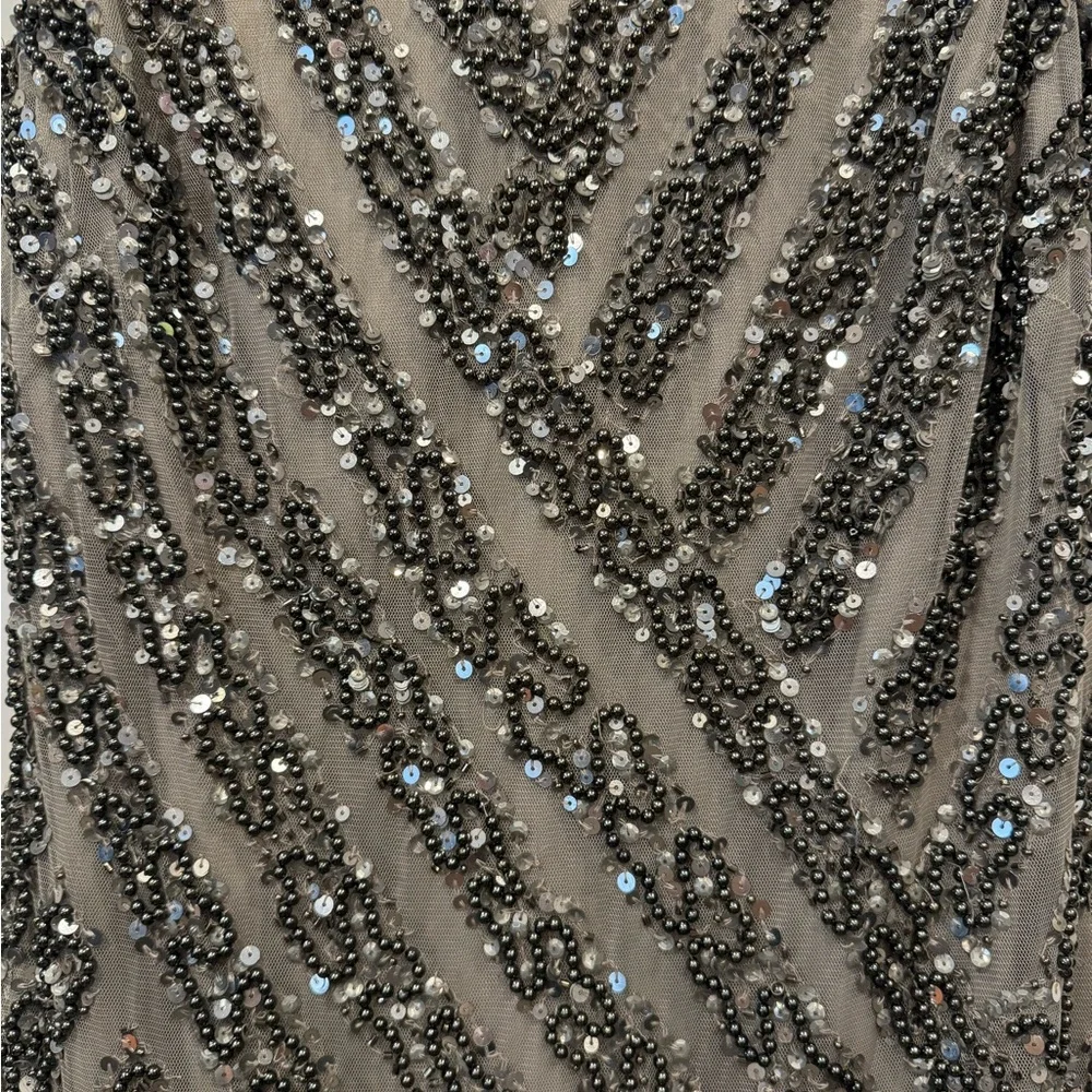 Adrianna Papell Black Sequin Sleeveless Mini Dress - Picture 3 of 6